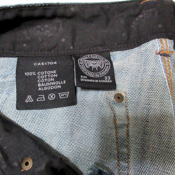 DUSSAULT Canadian Mens Jeans 33 Button Fly Leather Appointments - Picture 4 of 13